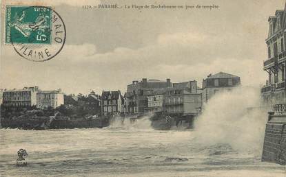 / CPA FRANCE 35 "Paramé, la plage de Rochebonne un jour de tempête" / PRECURSEUR, avant 1900