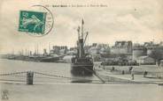 35 Ille Et Vilaine / CPA FRANCE 35 "Saint Malo, le quais et le port de Marée" / PRECURSEUR, avant 1900 / BATEAU