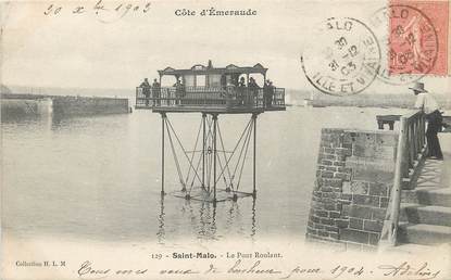 / CPA FRANCE 35 "Saint Malo,  le pont roulant" / PRECURSEUR, avant 1900 