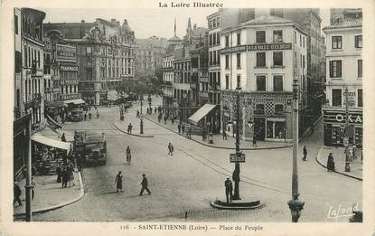 / CPA FRANCE 42 "Saint Etienne, place du peuple" / PRECURSEUR, avant 1900