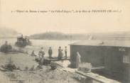 49 Maine Et Loire / CPA FRANCE 49 "Départ du bateau à vapeur La Villa d'Angers, de la rive de Pruniers" / PRECURSEUR, avant 1900