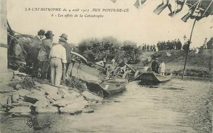 / CPA FRANCE 49 "La Catastrophe aux Ponts de Cé, les effets de la catastrophe" / PRECURSEUR, avant 1900 