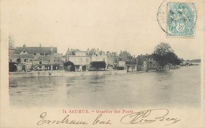 / CPA FRANCE 49 "Saumur, quartier des ponts" / PRECURSEUR, avant 1900