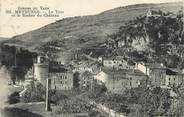 48 Lozere / CPA FRANCE 48 "Meyrueis, la tour et le rocher du château" / PRECURSEUR, avant 1900 