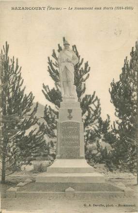 / CPA FRANCE 51 "Bazancourt, le monument aux morts" / PRECURSEUR, avant 1900  