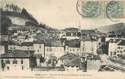 / CPA FRANCE 38 "Vinay, quartier des ponts et le château de Montvinay" 