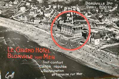 / CPSM FRANCE 14 "Blonville sur Mer le Grand Hôtel, vue aérienne"