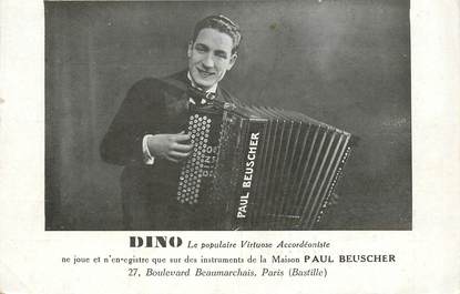 CPA MUSIQUE "Accordéoniste DINO" / ACCORDEON