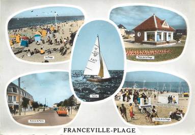 / CPSM FRANCE 14 "Franceville  Plage"