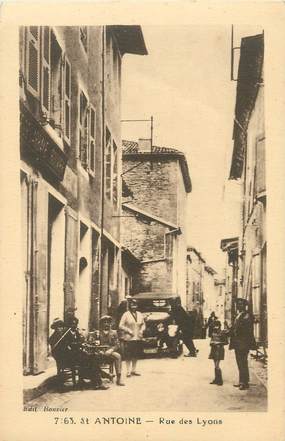 / CPA FRANCE 38 "Saint Antoine, rue des Lyons"