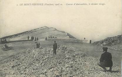 / CPA FRANCE 84 "Le Mont Ventoux, course d'automobiles, dernier virage"