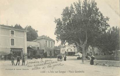 / CPA FRANCE 84 "L'Isle Sur Sorgue, place Gambetta"