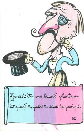 CPA   SURREALISME  /  ILLUSTRATEUR VIC  /  CARICATURE