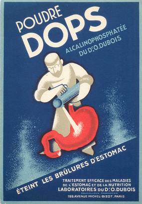 CPA PUBLICITE / Poudre DOPS médicament pour les brûlures d'estomac / PARIS XII