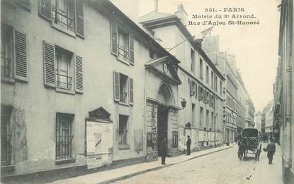 / CPA FRANCE 75008 "Paris, mairie du 8ème arrondissement, rue d'Anjou Saint Honoré"