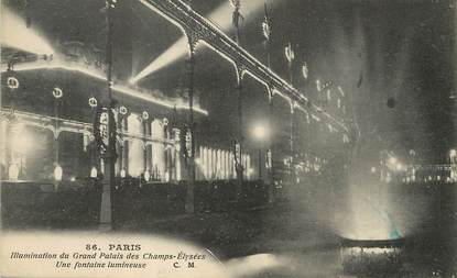 / CPA FRANCE 75008 "Paris, illuminations du Grand Palais des Champs Elysées"