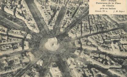 / CPA FRANCE 75008 "Paris, panorama de la place de l'étoile"