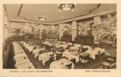 / CPA FRANCE 75009 "Paris, le Café Haussmann"