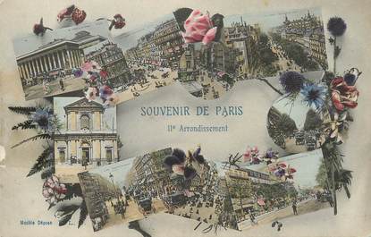 / CPA FRANCE 75011 "Souvenir de Paris"