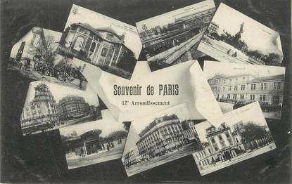 / CPA FRANCE 75012 "Souvenir de Paris"