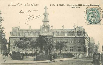 / CPA FRANCE 75012 "Paris, mairie du XIIème arrondissement"