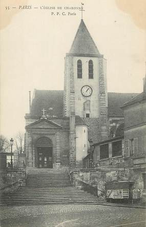 / CPA FRANCE 75020 "Paris, l'église de Charonne"