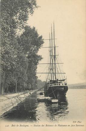 / CPA FRANCE 75016 "Paris, bois de Boulogne, station des bateaux de plaisance"