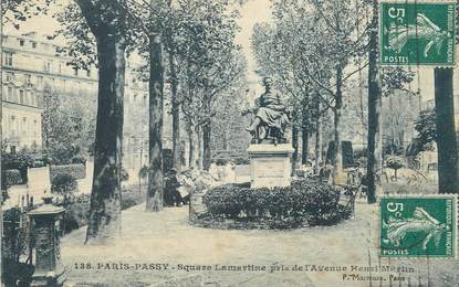 / CPA FRANCE 75016 "Paris Passy, square Lamartine"