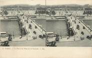 75 Pari / CPA FRANCE 75001 "Paris, le pont et la place de la concorde" / STEREO