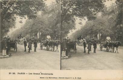 / CPA FRANCE 75002 "Paris, les grands boulevards" / ATTELAGE