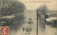 75 Pari / CPA FRANCE 75013 "Paris, la porte de la gare" / INONDATIONS