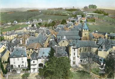 / CPSM FRANCE 15 "Montsalvy, le château, l'église et vue générale"