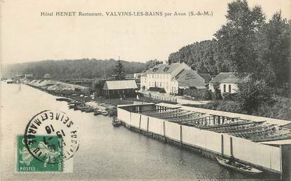 / CPA FRANCE 77 "Valvins les Bains, Hôtel Henet restaurant"