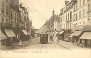 77 Seine Et Marne / CPA FRANCE 77 "Fontainebleau, la grande rue" / TRAMWAY