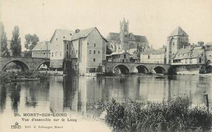 / CPA FRANCE 77 "Moret sur Loing, vue d'ensemble sur le Loing"