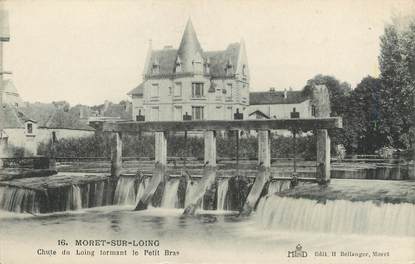 / CPA FRANCE 77 "Moret sur Loing, chute du Loing formant le petit bras"