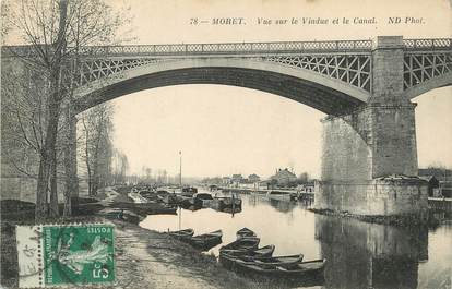 / CPA FRANCE 77 "Moret, vue sur le viaduc et le canal"