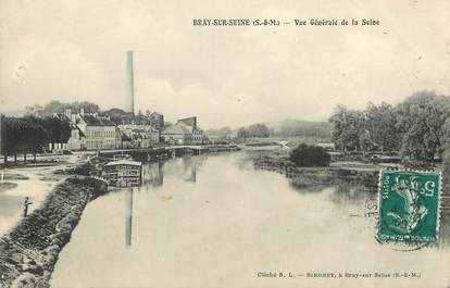 / CPA FRANCE 77 "Bray sur Seine, vue générale de la Seine"