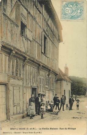 / CPA FRANCE 77 "Bray sur Seine, la vieille maison, rue du minage"