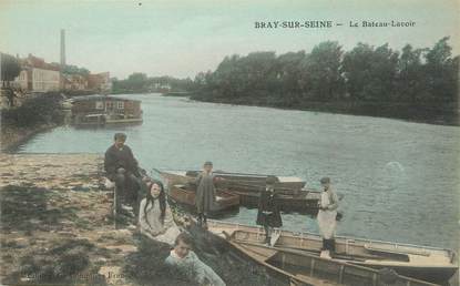 / CPA FRANCE 77 "Bray sur Seine, le bateau lavoir"