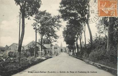 / CPA FRANCE 77 "Bray sur Seine, entrée du pays et faubourg de Jaulnes"