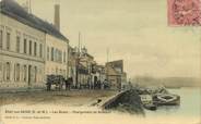 77 Seine Et Marne / CPA FRANCE 77 "Bray sur Seine, les quais, chargement de bateaux"