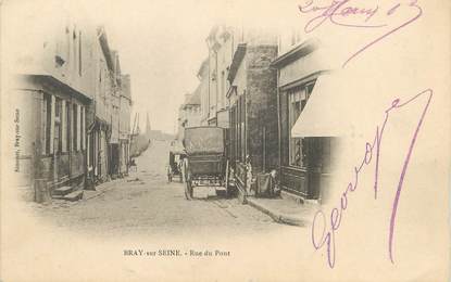 / CPA FRANCE 77 "Bray sur Seine, rue du pont "