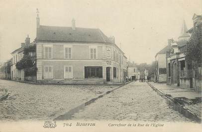 / CPA FRANCE 77 "Bourron Marlotte, carrefour de la rue de l'église"