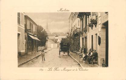 / CPA FRANCE 77 "Bourron Marlotte, la rue Murger et le clocher"