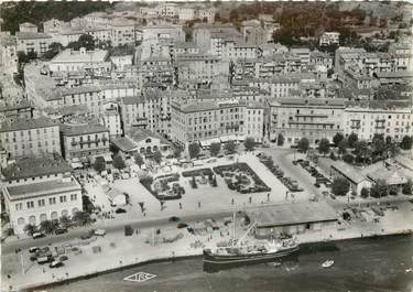 CPSM FRANCE 20 "Ajaccio, vue générale aérienne sur la ville et la Place César Campinchi"