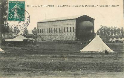 / CPA FRANCE 77 "Environs de Trilport Beauval, hangar du dirigeable"