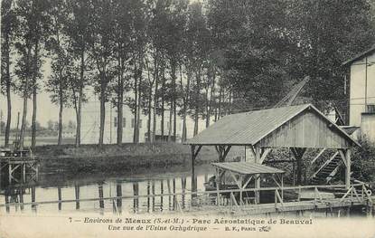 / CPA FRANCE 77 "Environs de Meaux, Parc Aérostatique de Beauval, une vue de l'usine oxhydrique"