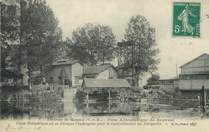 / CPA FRANCE 77 "Environs de Meaux, Parc Aérostatique de Beauval, usine oxhydrique"