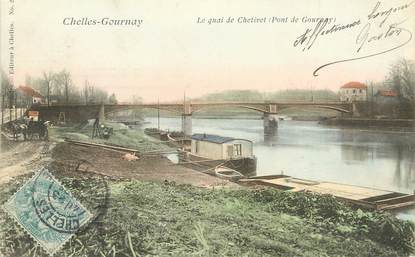 / CPA FRANCE 77 "Chelles Gournay, le quai de Chetivet"